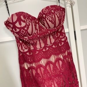 Sexy Lace Strapless Dress